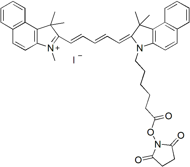 Cy5.5-M SE（Cy5.5-M 琥珀酰亚胺酯） 货号:               C5083  规格:               1mg