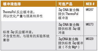 Taq DNA 聚合酶（提供不含 Mg2+ 的标准 Taq 缓冲液）                                     #M0320L 2,000 units